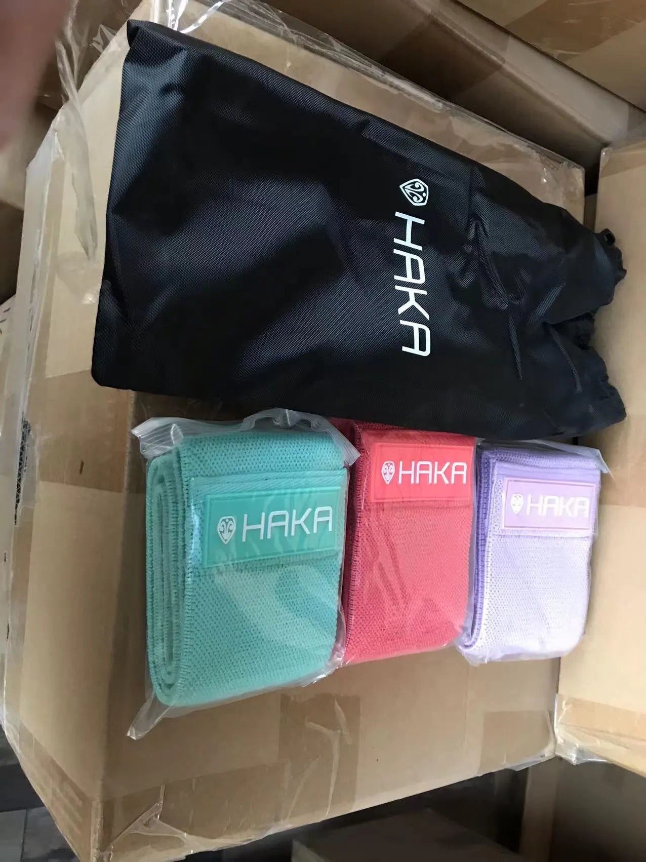 HAKA Booty Bands Set (3er-Set) – Rutschfeste Stoff-Widerstandsbänder für Beine & Gesäß