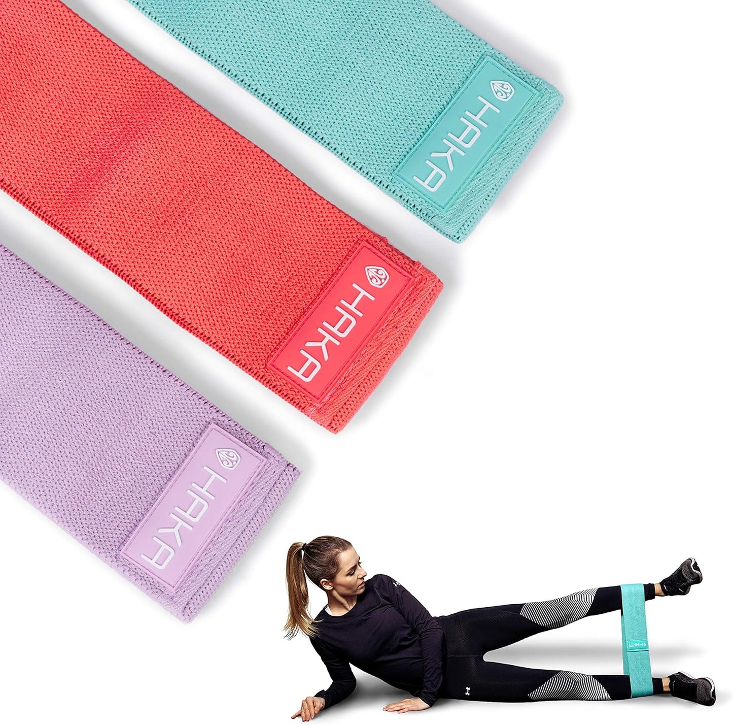 HAKA Booty Bands Set (3er-Set) – Rutschfeste Stoff-Widerstandsbänder für Beine & Gesäß