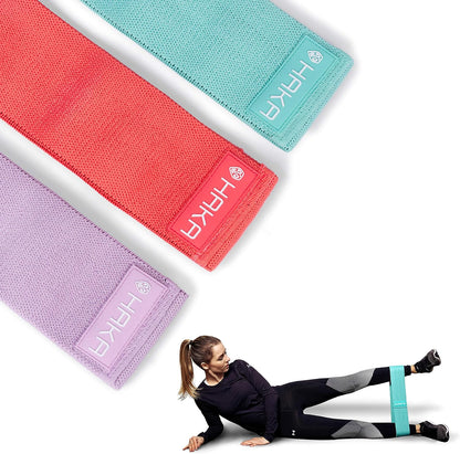 HAKA Booty Bands Set (3er-Set) – Rutschfeste Stoff-Widerstandsbänder für Beine & Gesäß